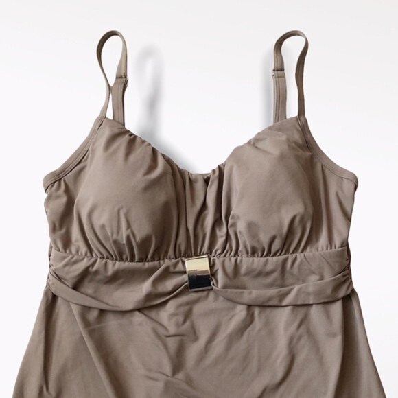 Coco Reef Tankini Swim Top Bra Tan Brown 32C - Picture 5 of 10